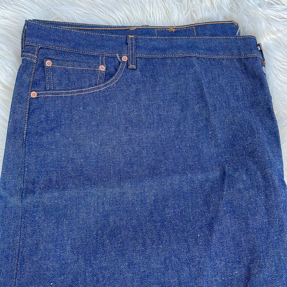 Levi's Strauss Men's Big & Tall Levi's 501 Original Fit Blue Jeans Size 60 x 32 - Picture 9 of 13